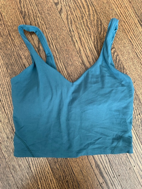 lululemon athletica Tops - Lululemon Ribbed Align Crop Tank Top - Teal